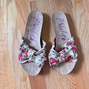 Blowfish Malibu Floral Bow Sandals - Size‎ 7 -
